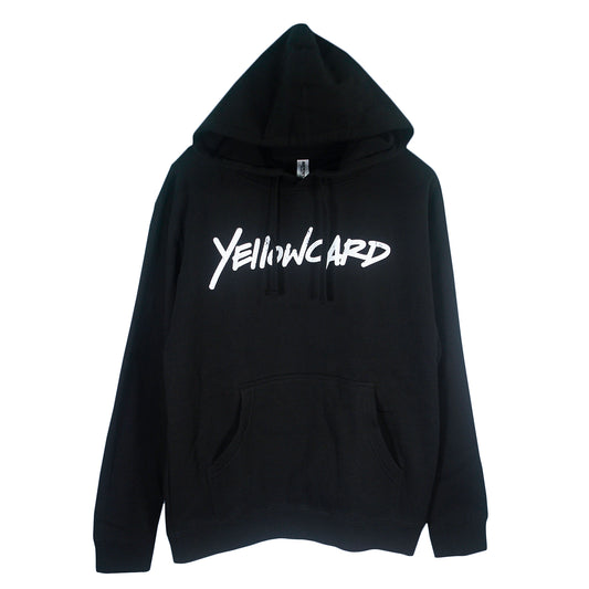 The Better Days VHS - Black Pullover is a black midweight hoodie from Independent Trading Co. with a front pocket, drawstrings, and “Yellowcard” in bold white stylized letters across the chest.