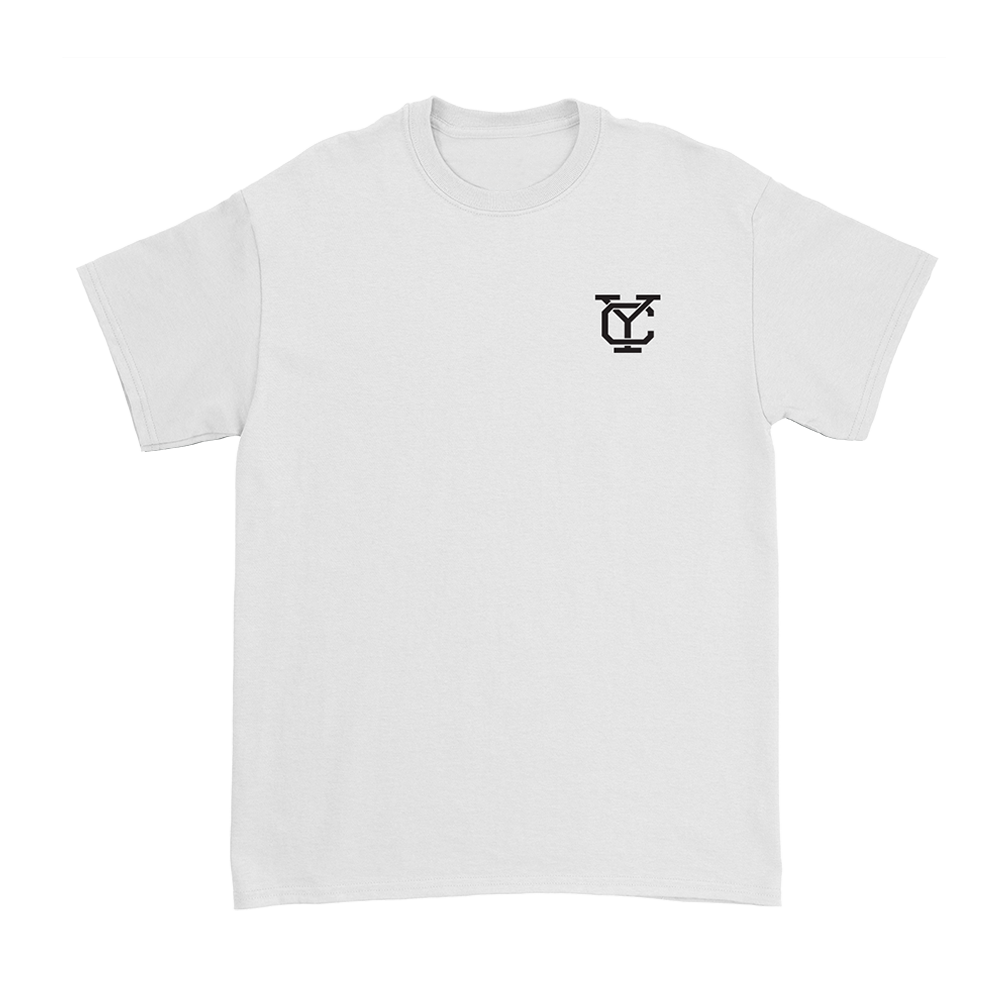 Official Yellowcard Merchandise. 100% cotton unisex semi fitted t-shirt featuring the YC ocean avenue design.