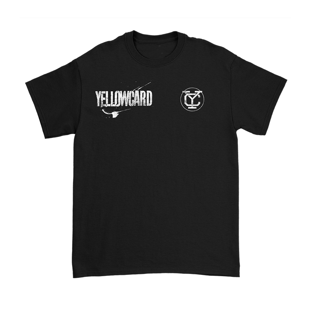 Official Yellowcard Merchandise. 100% cotton unisex semi fitted t-shirt featuring a photo design. 