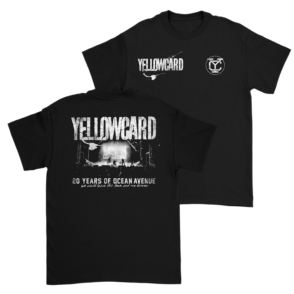 Official Yellowcard Merchandise. 100% cotton unisex semi fitted t-shirt featuring a photo design. 